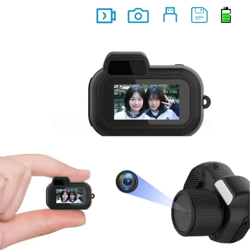 Mini Camera With Screen 1080P