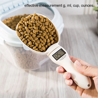 Pet Food Measuring Scoop With LED Measurement Display 